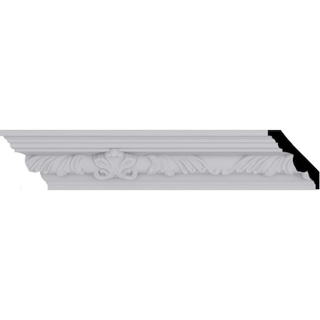 Ekena Millwork 2 7/8"H x 2 1/2"P x 3 7/8"F x 94 1/2"L, (11 1/4" Repeat) Telma Twisted Leaf Crown Moulding MLD03X02X04TE